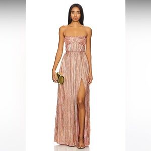 NWT! Lovers and Friends Emmy Gown in Rose Gold